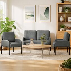 Modern 3-Piece Sofa Set with Essential Features