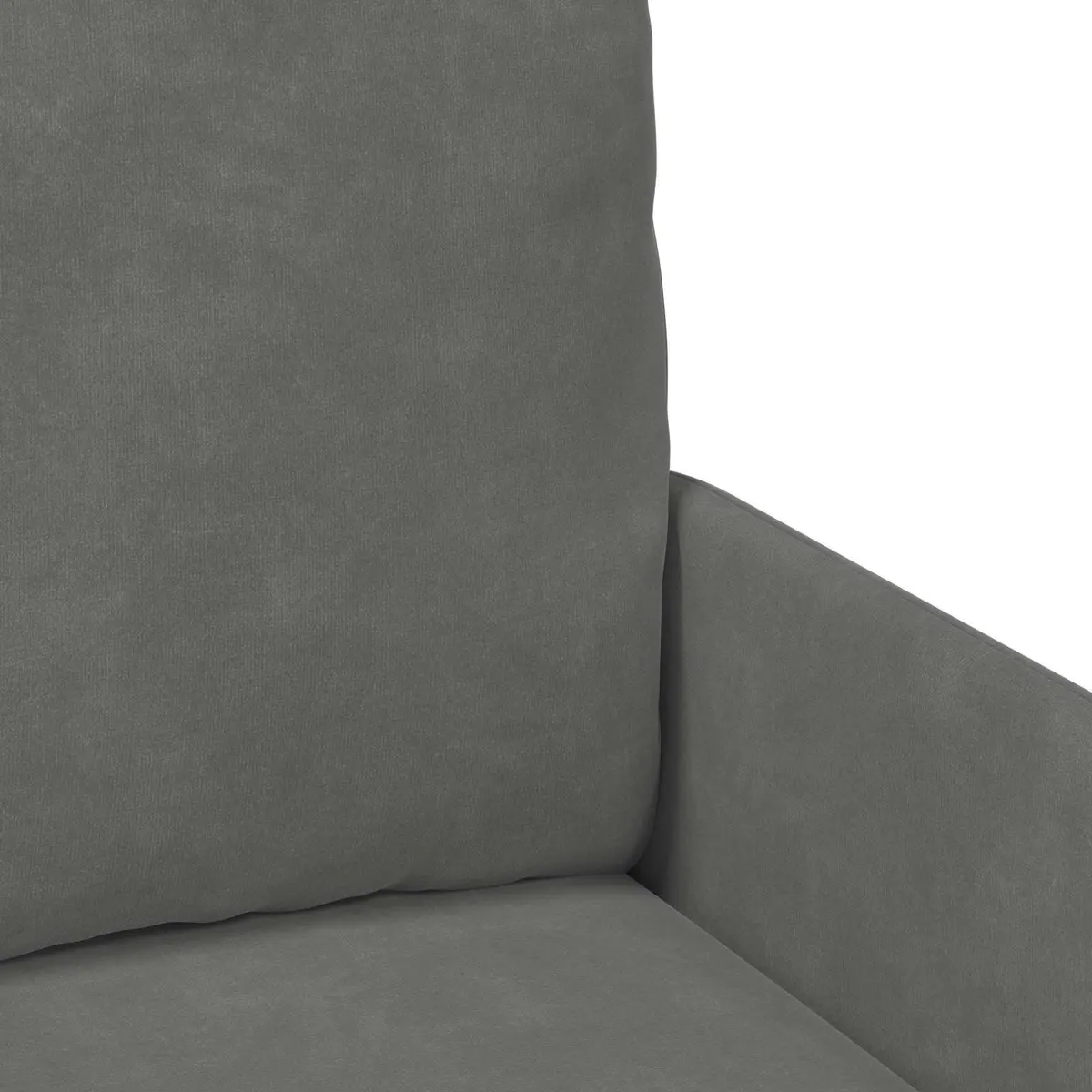 3-Piece Modern Sofa Set with Cushions Grey Polyester Living Room Furniture