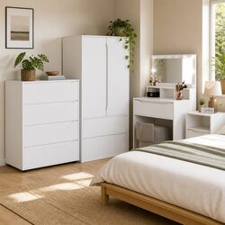 White Storage Cabinet 80x48x105cm: Clean and Simple
