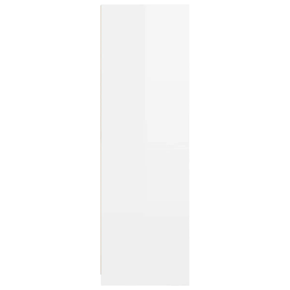 Wardrobe High Gloss White 79.5 x 49 x 156 cm Engineered Wood Hinged Doors Smooth-Gliding Drawers Adjustable Shelving