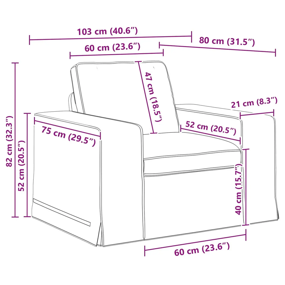 Sofa Set Grey 2 Piece Modular Sectional Fabric Couch