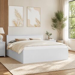 Simple and Sturdy Bed Frame with Headboard, 180 x 200 cm