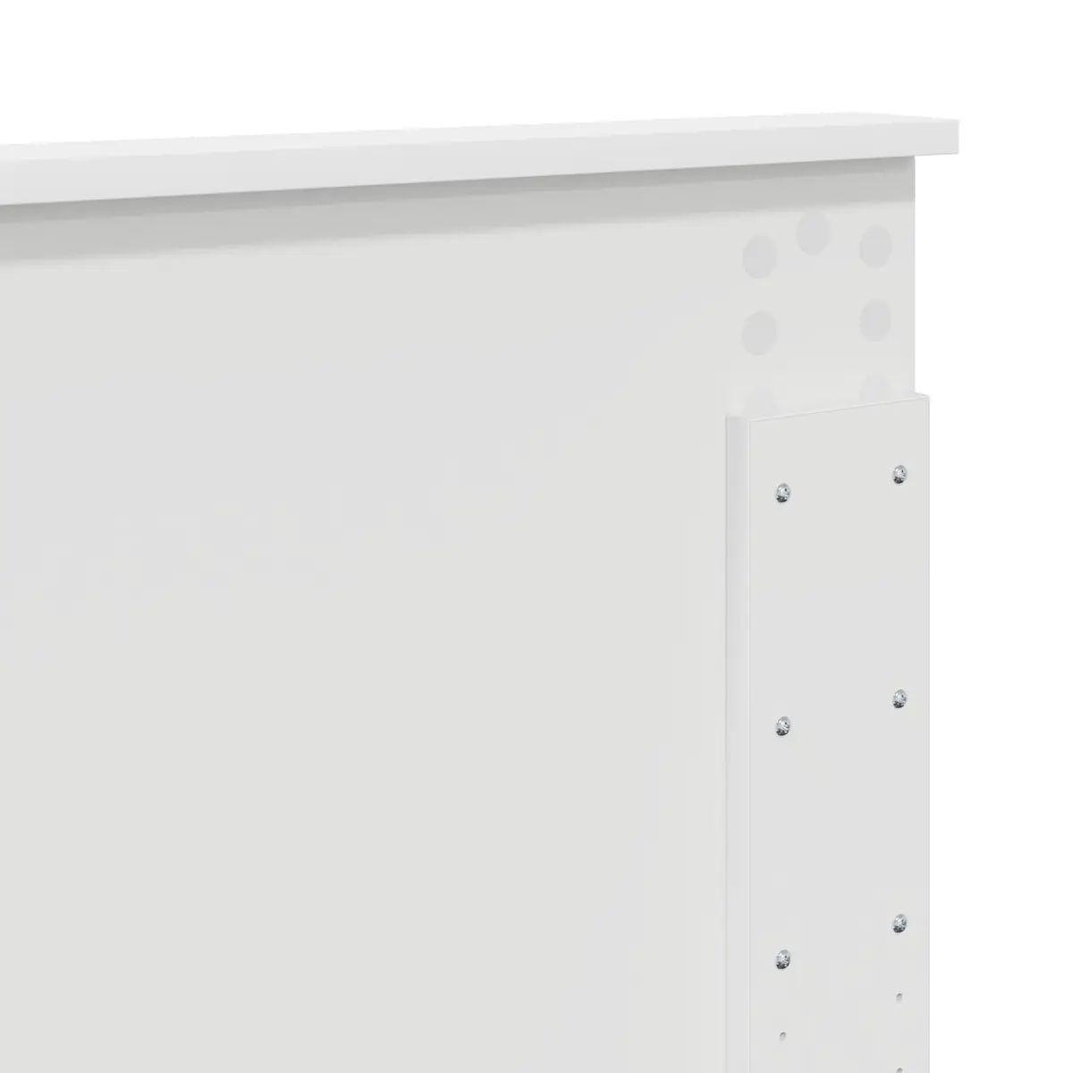 Bed Frame with Headboard White 180 x 200 cm Modern Bedroom Furniture Wood