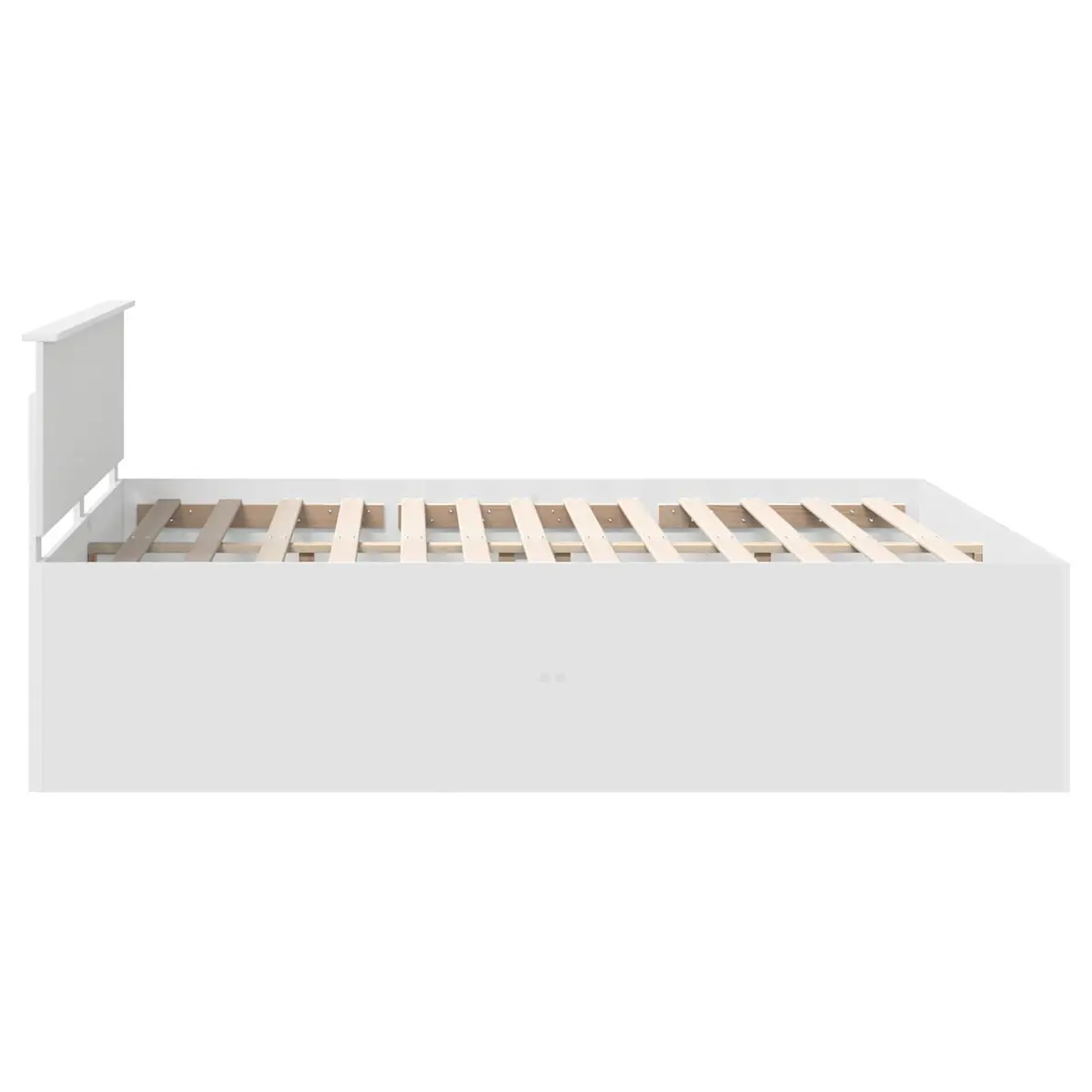 Bed Frame with Headboard White 180 x 200 cm Modern Bedroom Furniture Wood