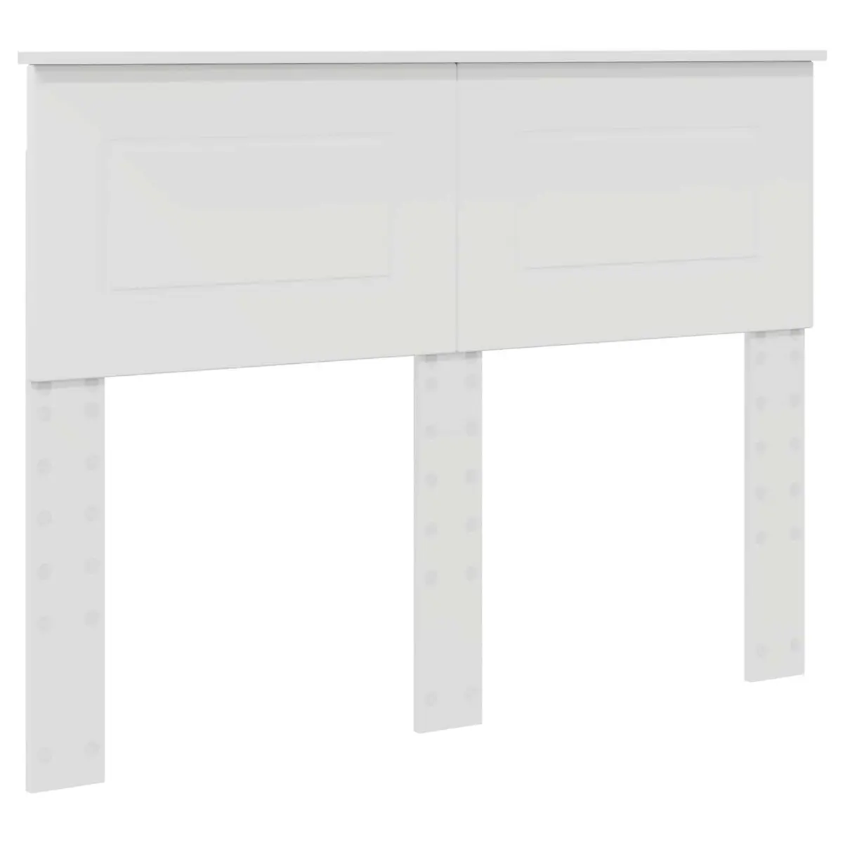 Bed Frame with Headboard White 135 x 190 cm Modern Bedroom Furniture Platform
