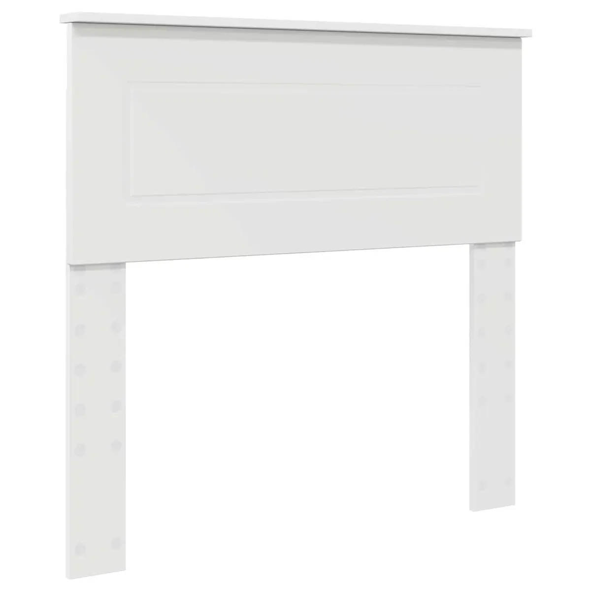 Bed Frame with Headboard White 90 x 190 cm Modern Platform Base Slatted
