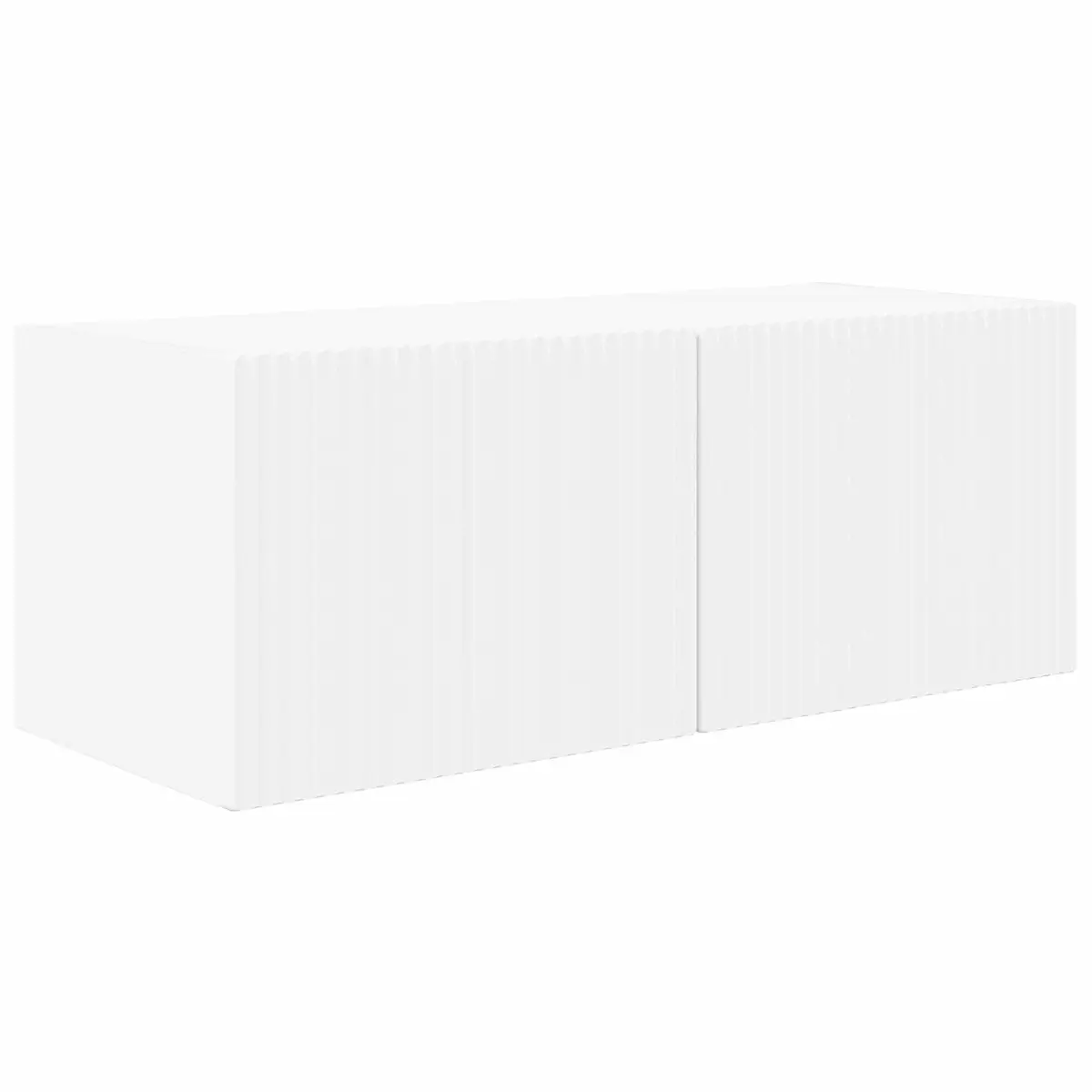 TV Cabinet White 8 Piece Wall Mounted Media Unit Storage for Living Room