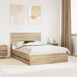 Compact Bed Frame with Storage Drawer - Stylish & Functional