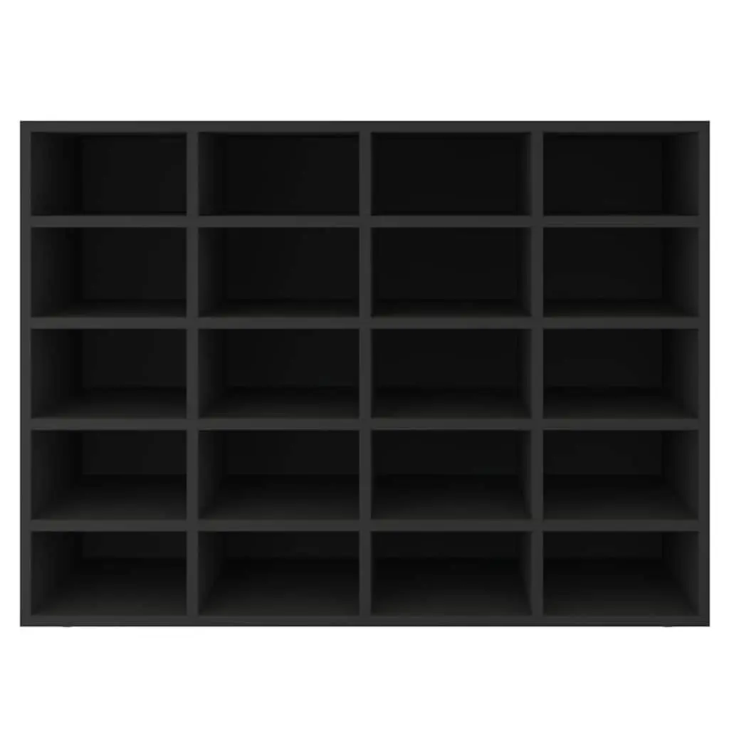 Shoe Rack Black 20 Compartments Wall Mount Organiser