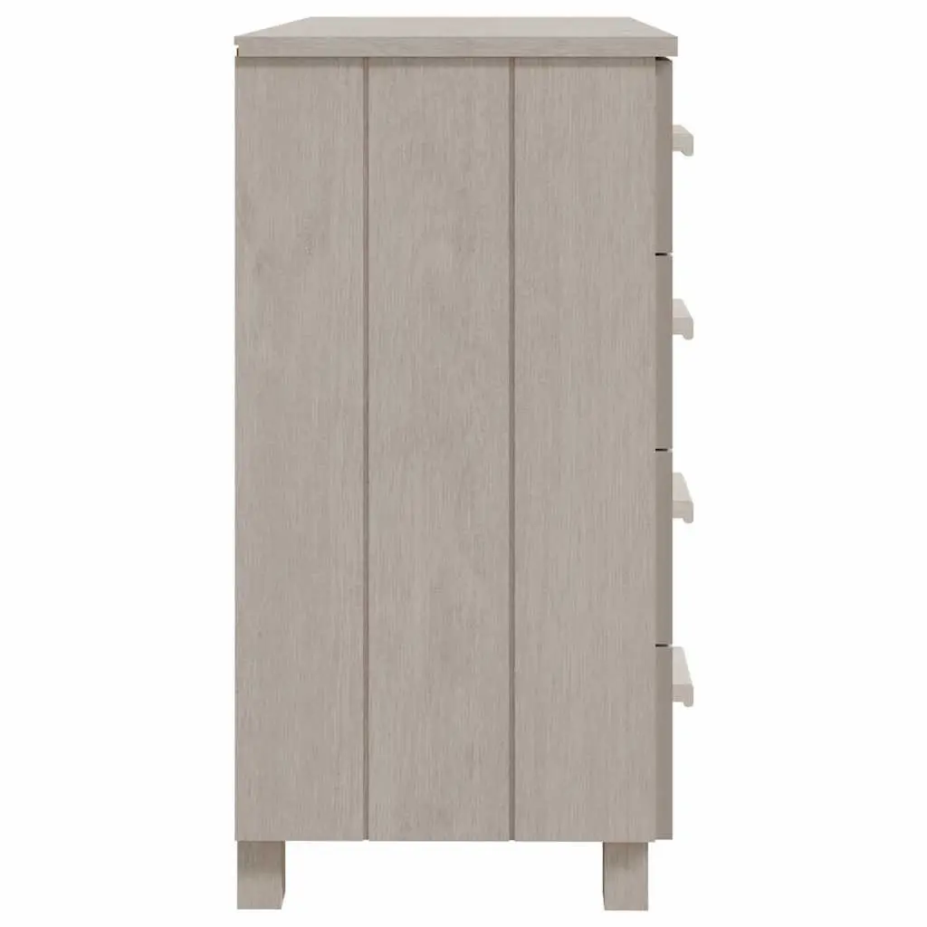 Sideboard White 79x40x80 cm Solid Pine Wood 5 Drawer Cabinet
