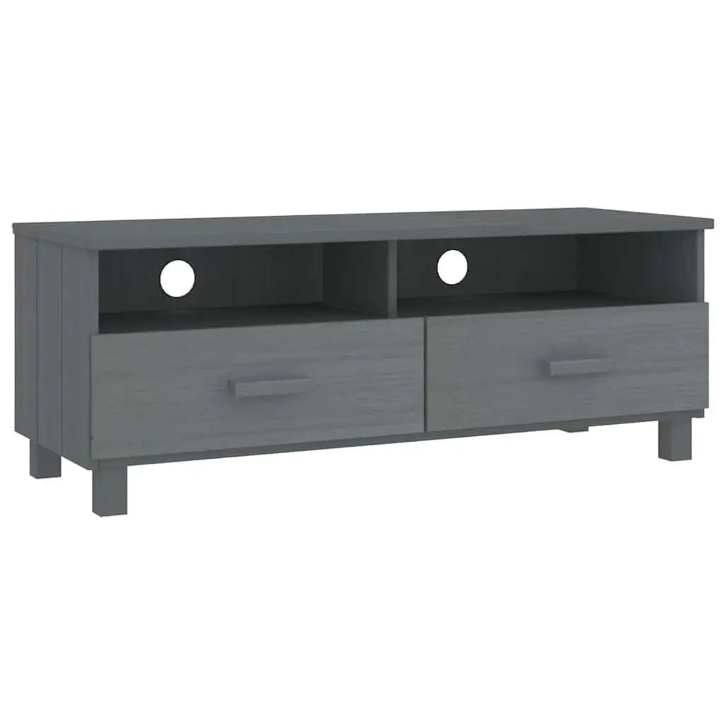 Grey Wooden TV Cabinet with Drawers