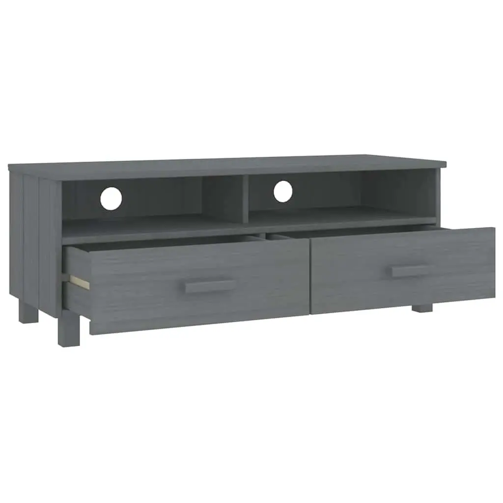 Grey Wooden TV Cabinet with Drawers