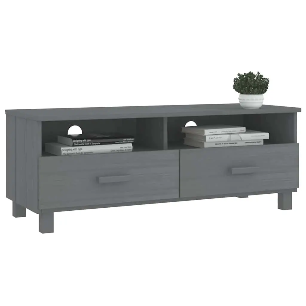 Grey Wooden TV Cabinet with Drawers