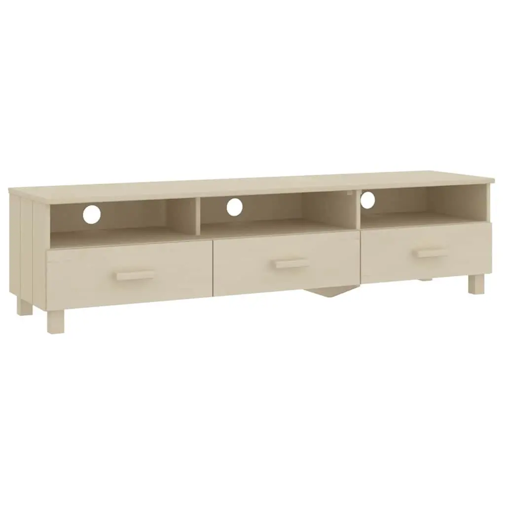 Solid Wood Pine TV Cabinet with Ample Storage