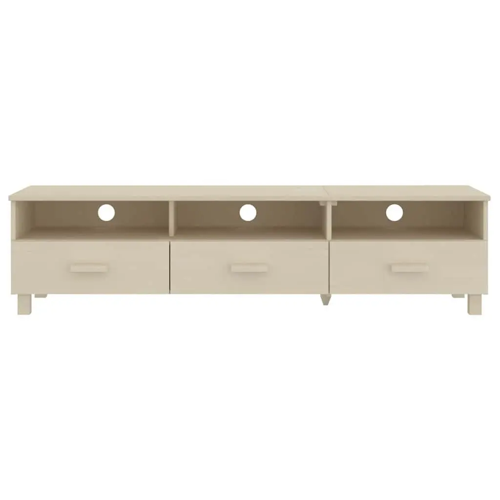 Solid Wood Pine TV Cabinet with Ample Storage
