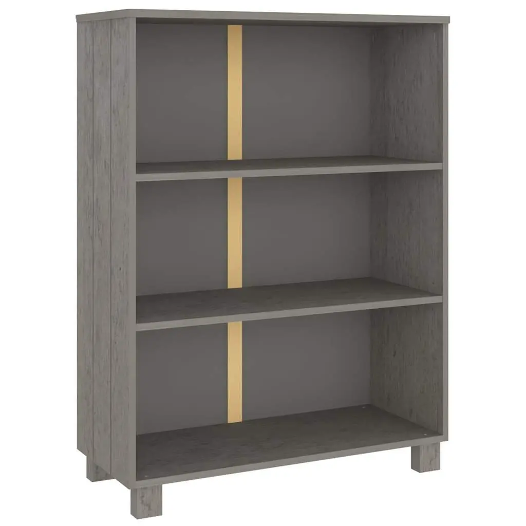 Book Cabinet Light Grey 85x35x112cm 3-Shelf Storage Shelving Unit