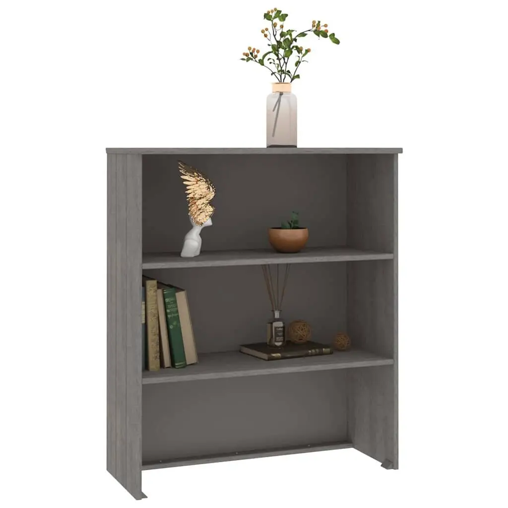 Highboard Top Light Grey 85x35x100cm Solid Pine Wood Storage Cabinet