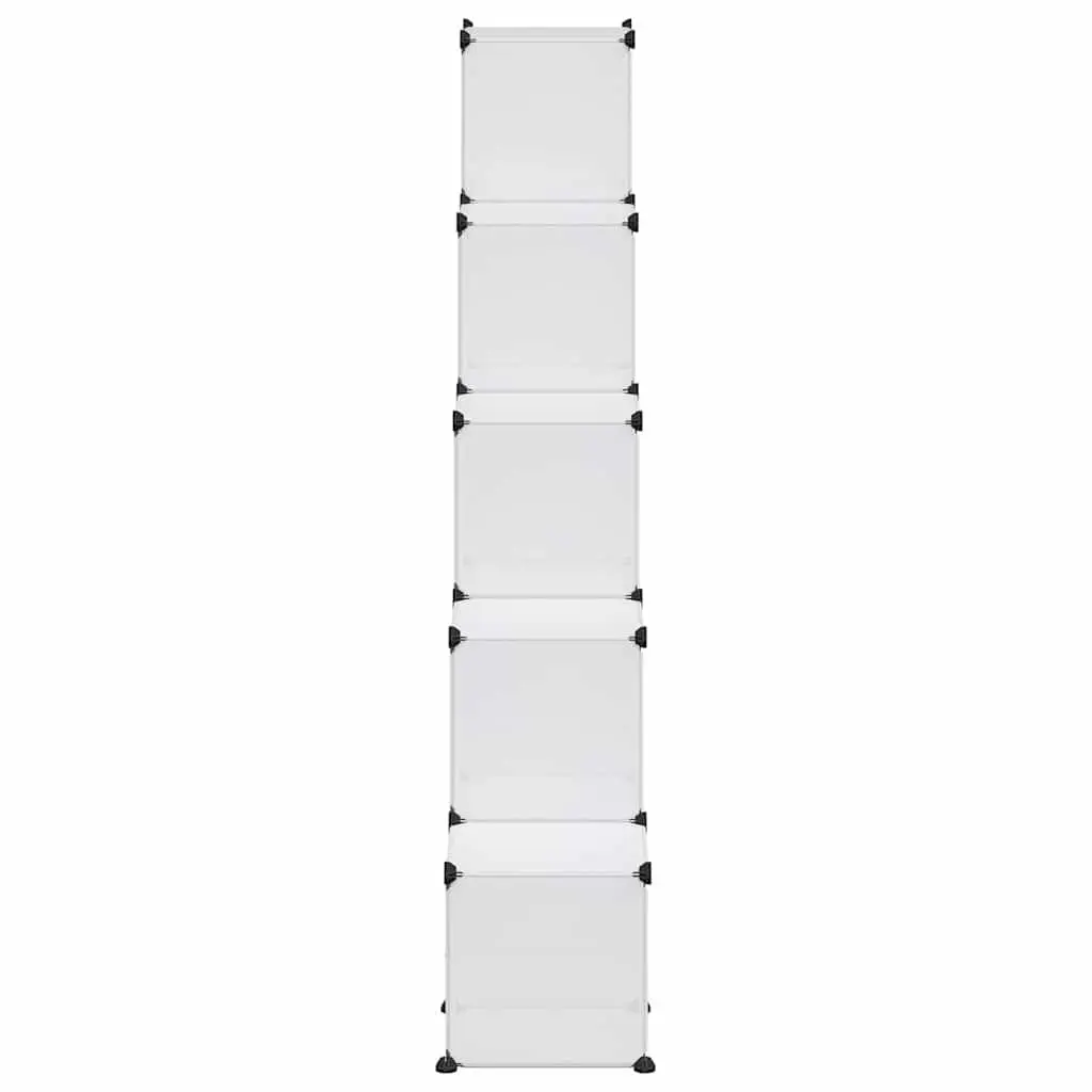 Storage Cube Organiser 15 Cubes Modular Shelving Unit Transparent PP Plastic