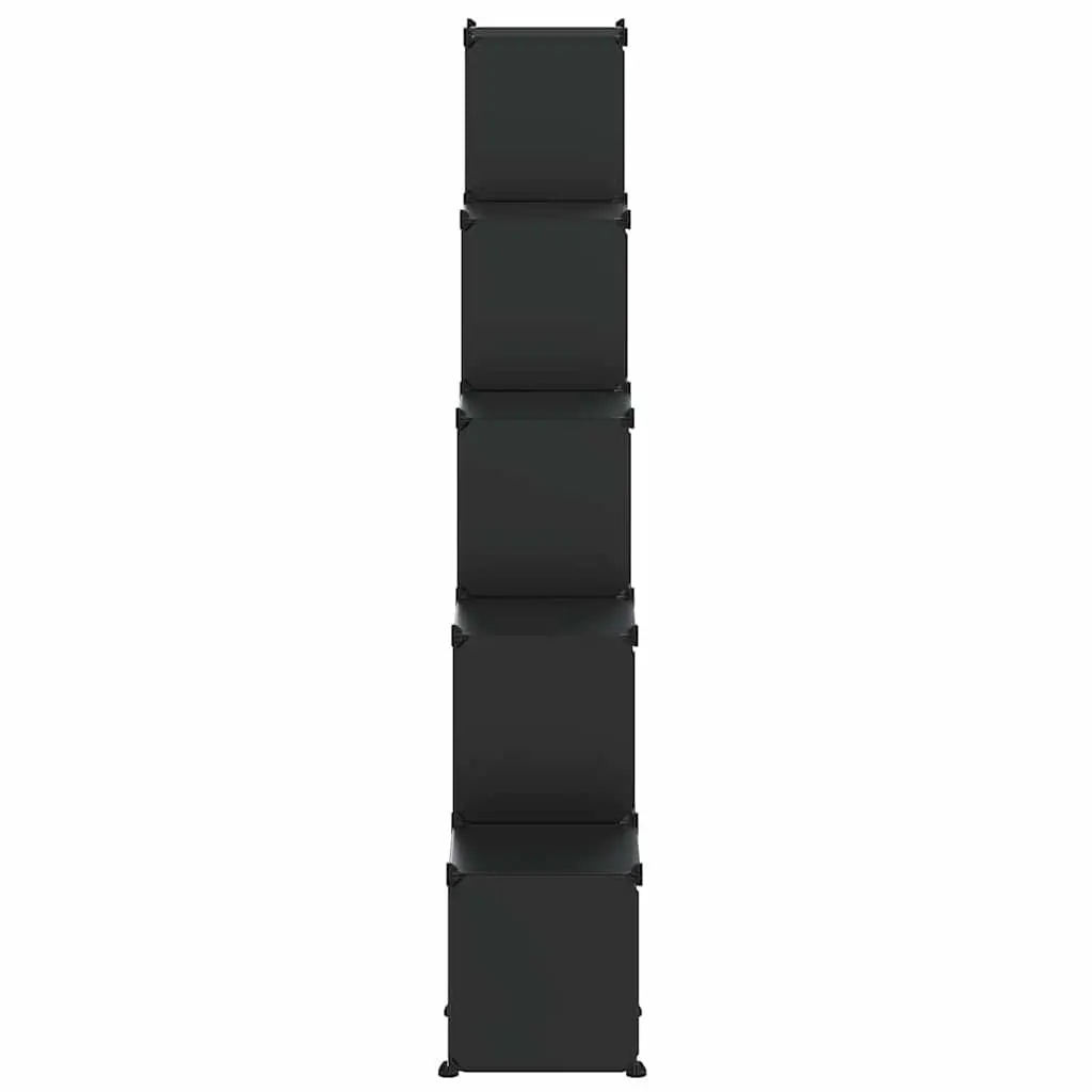 Storage Cube Organiser Black 15 Cubes with Doors Modular Closet Shelf Unit