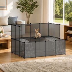 Small Animal Cage: 143x107x93 cm, Easy to Assemble