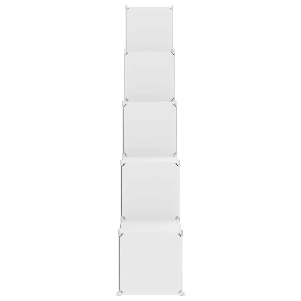 Kids Cube Storage Cabinet White 15 Cubes Organizer Plastic Wardrobe Unit