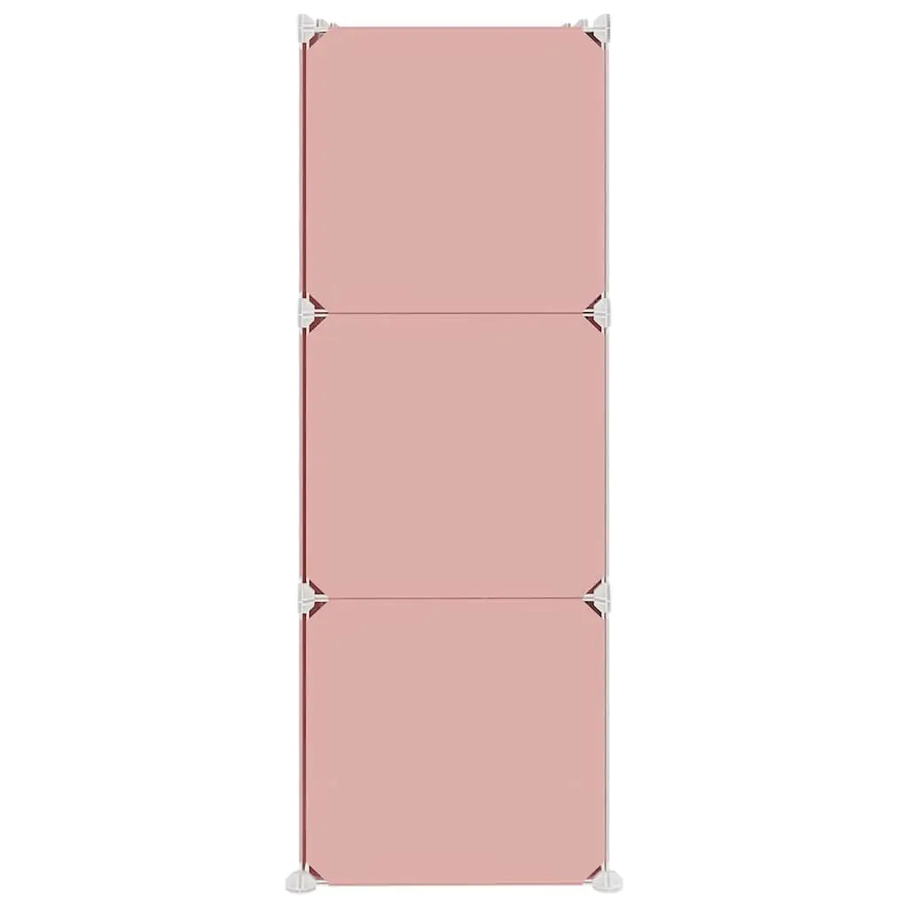 Cube Storage Cabinet Pink 6 Cubes Organiser for Kids