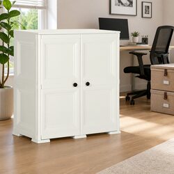 Compact Plastic Storage Cabinet - Smart Organizing