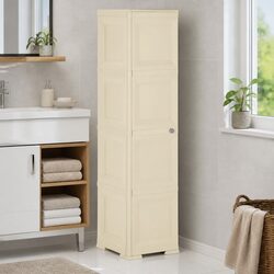 Compact 40x43x164cm Plastic Storage Cabinet