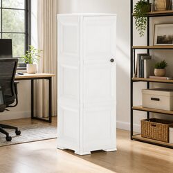 Compact Cream Storage Cabinet for Effective Space Management