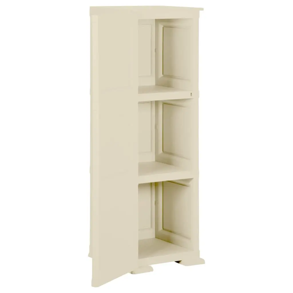 Plastic Storage Cabinet White 40x43x125 cm Organiser