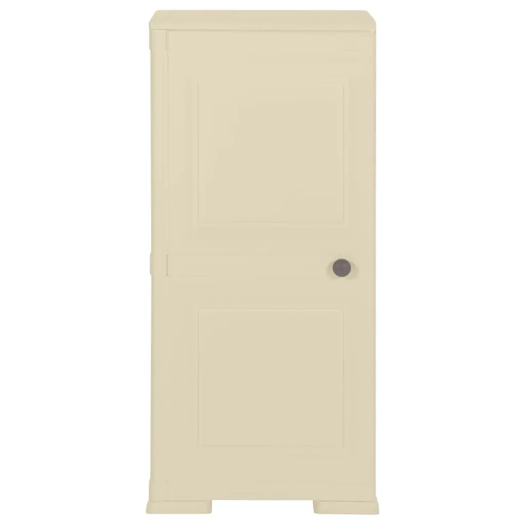 Storage Cabinet 40x43x85.5 cm Plastic White Wood Design Home Organiser