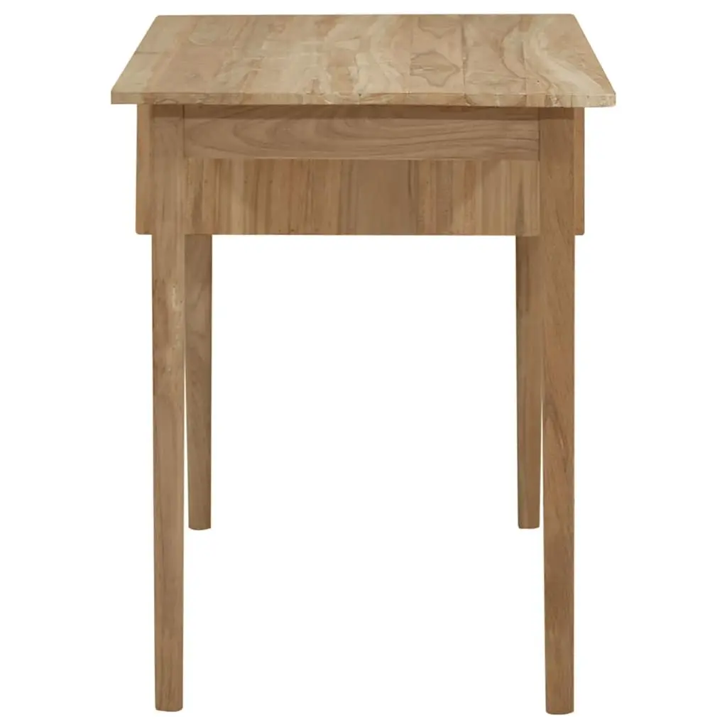 Solid Wood Desk Brown 110 x 52 x 75 cm 2 Drawers Rustic Office Writing Table Home Furniture