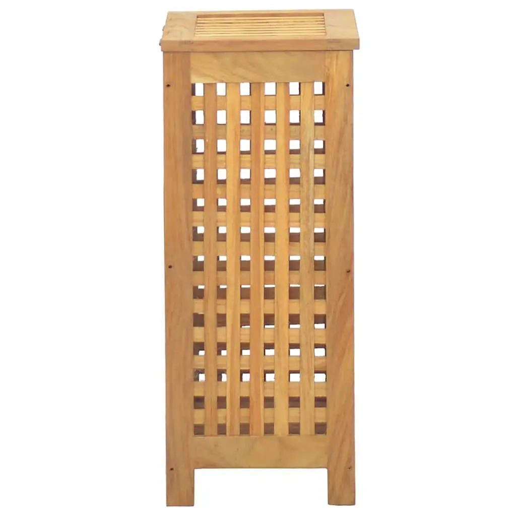 Wooden Laundry Basket Storage Bin Teak 35x25x60cm Ventilation Lattice Design