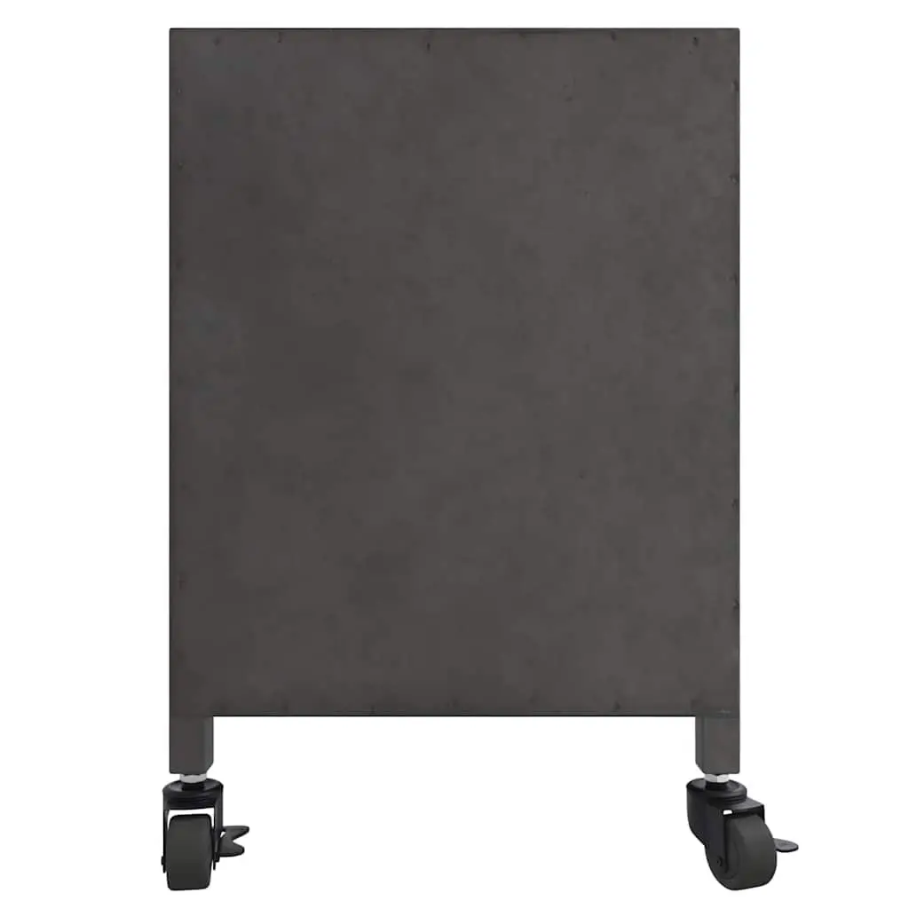 Silver TV Cabinet 110x30x40cm Storage Unit with 4 Drawers and 2 Doors on Wheels for Living Room