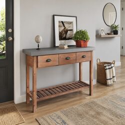 Compact Console Table with Drawers for Storage Needs