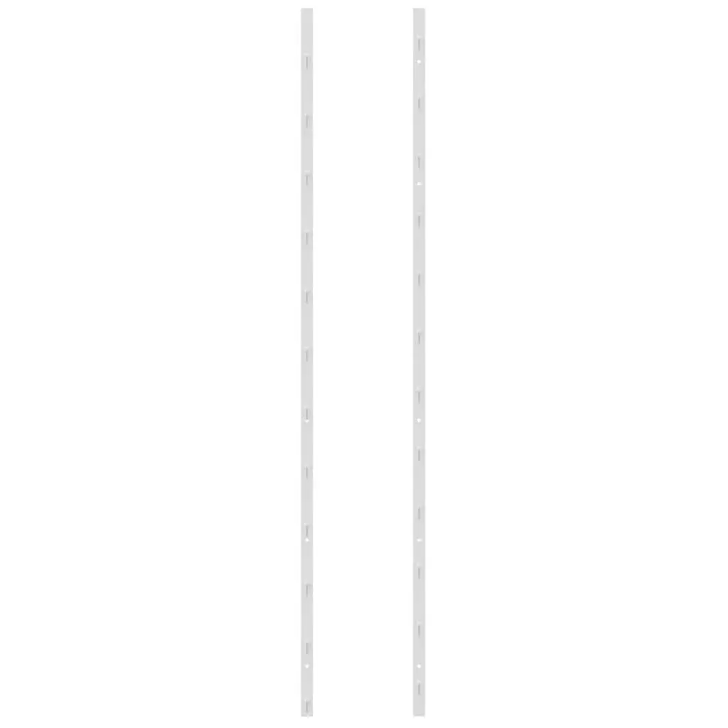 Wall Mounted Wine Rack White Iron 2 Piece Storage Organizer