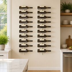 Wall-mounted Wine Rack Holder for 10 Bottles Each
