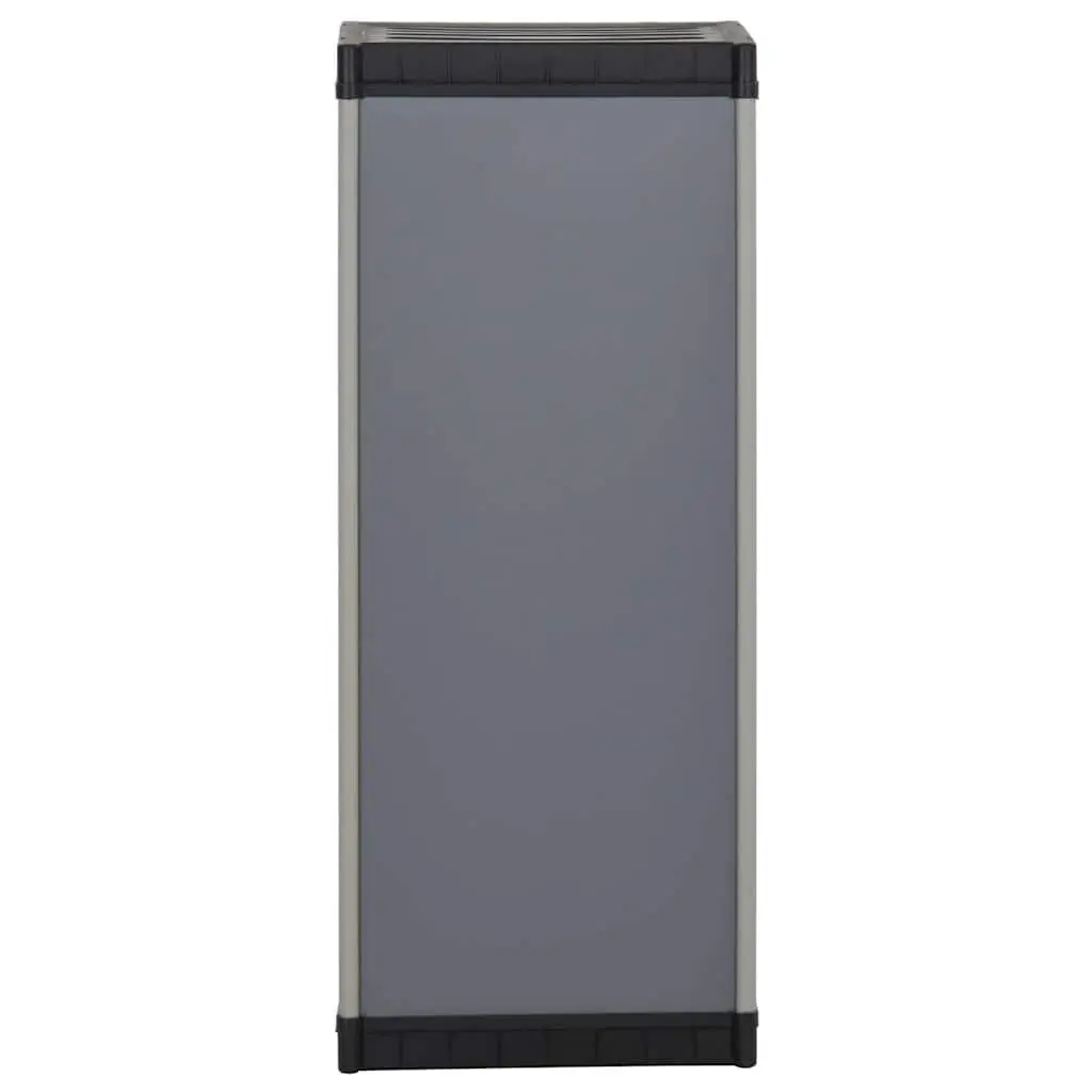 Garden Storage Cabinet Grey 35x40x85cm Outdoor Organiser with Shelf