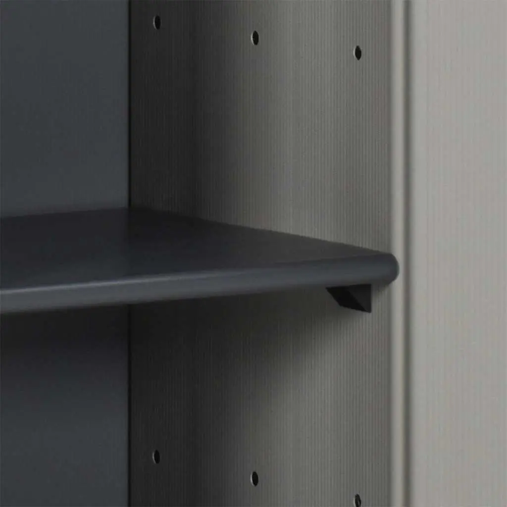 Garden Storage Cabinet Grey 35x40x85cm Outdoor Organiser with Shelf