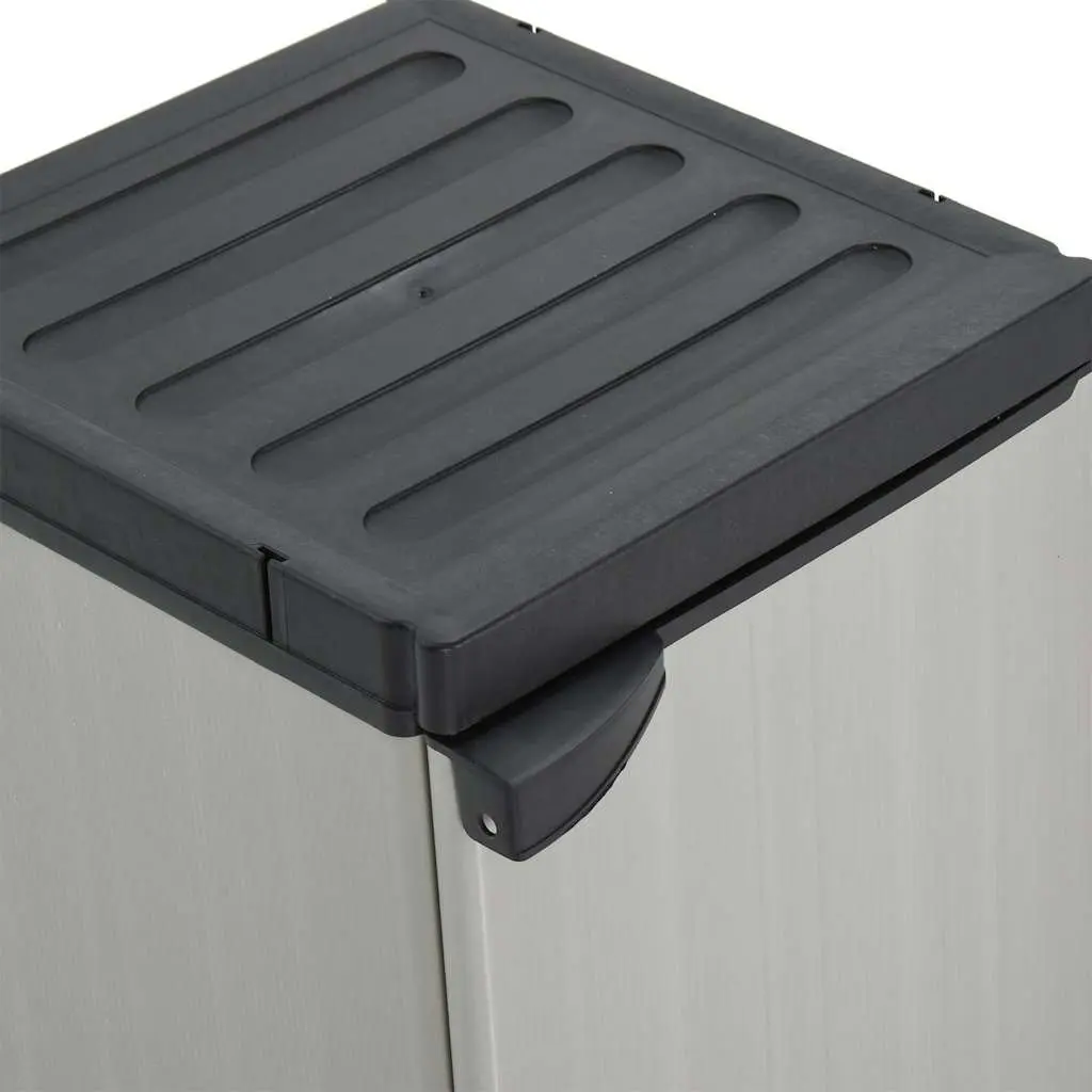 Garden Storage Cabinet Grey 35x40x85cm Outdoor Organiser with Shelf
