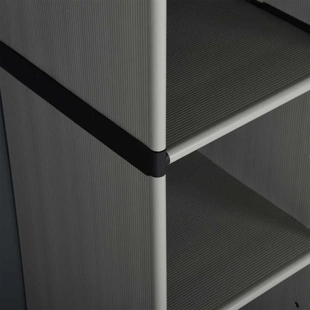 Garden Storage Cabinet Grey 3 Shelf Outdoor Patio Balcony Cupboard Locker Box
