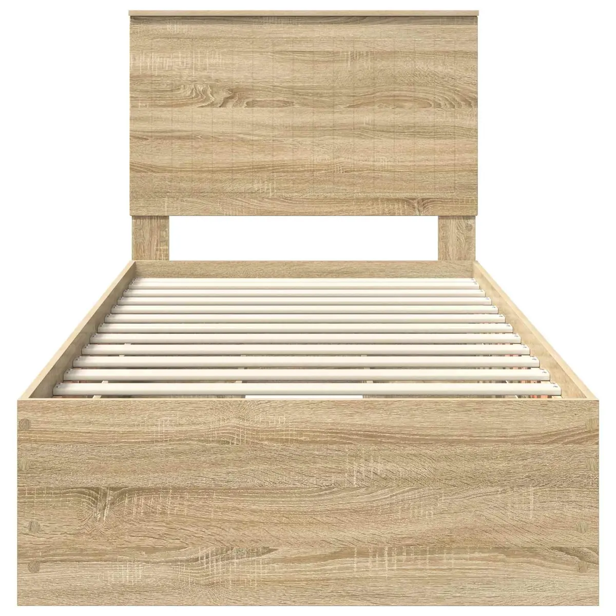Bed Frame with Drawer Storage Sonoma Oak 90 x 190 cm Engineered Wood Modern