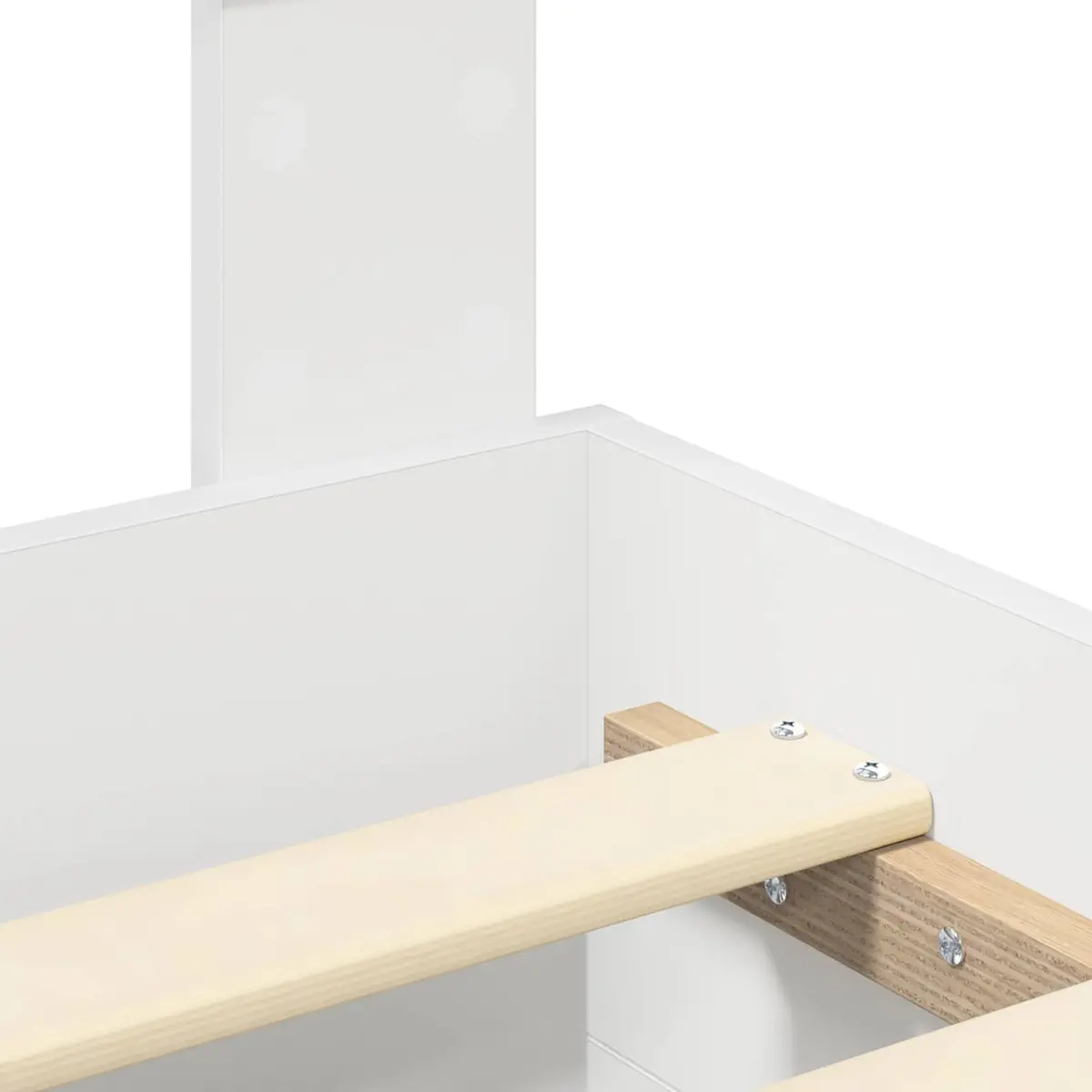 White Bed Frame with Storage Drawers