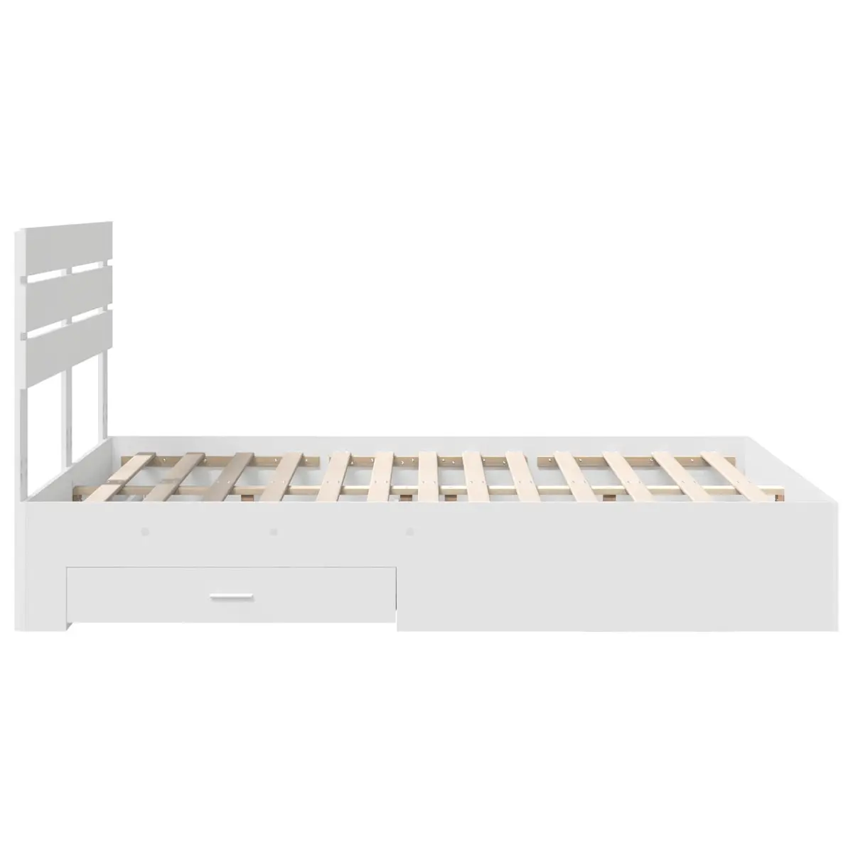 White Bed Frame with Storage Drawers