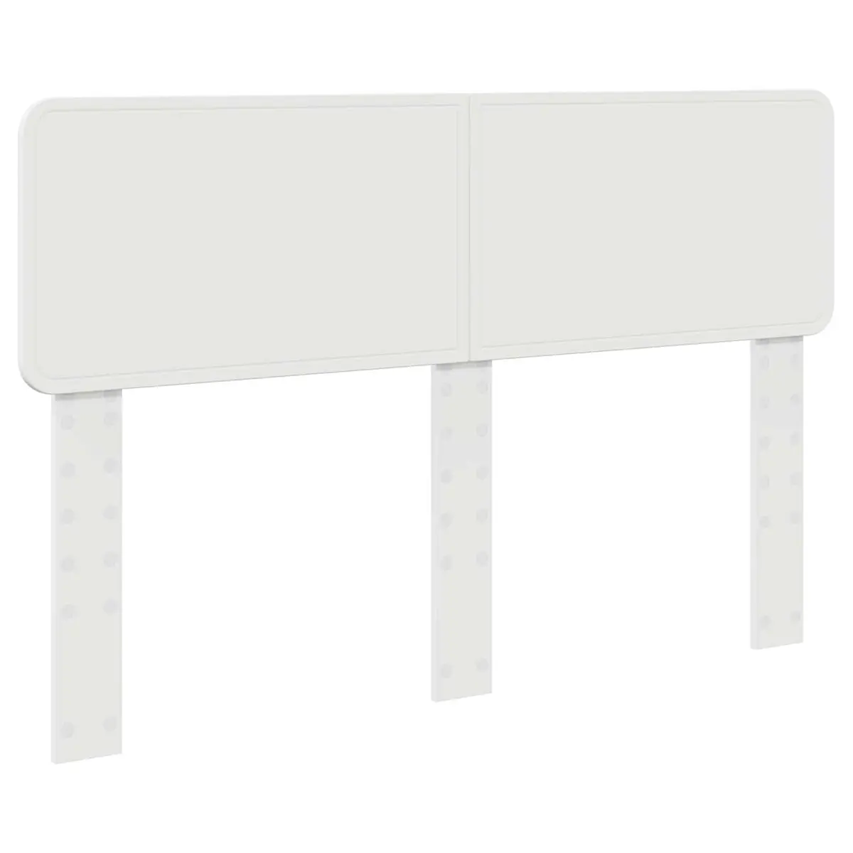 White Bed Frame 150 x 200 cm with Headboard and Integrated Storage Drawers Engineered Wood