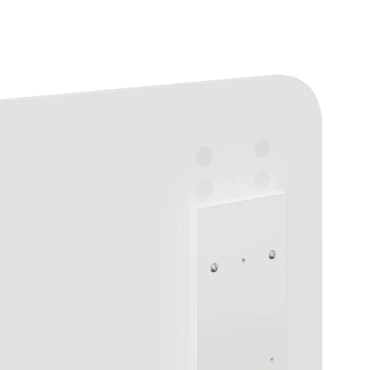 Bed Frame White 150 x 200 cm Engineered Wood Headboard with Storage Drawers