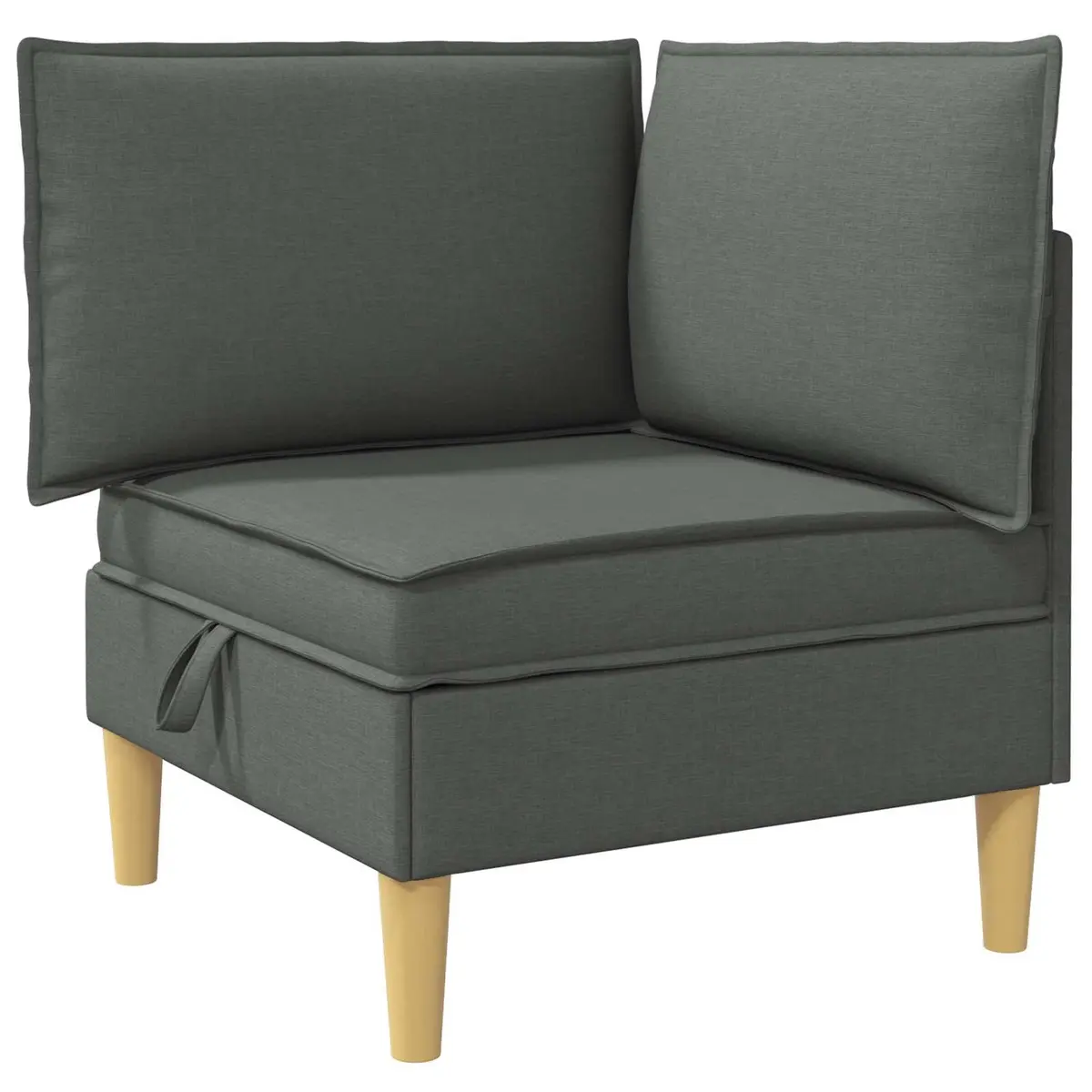 Modular Sofa Set Grey 6 Pieces with Storage Soft Cushions Flexible Arrangement