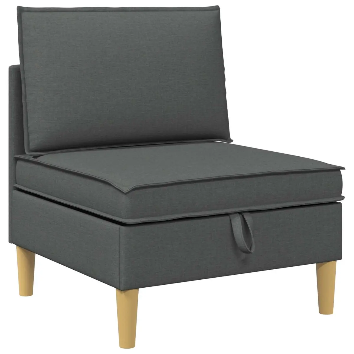 Modular Sofa Set Grey 6 Pieces with Storage Soft Cushions Flexible Arrangement