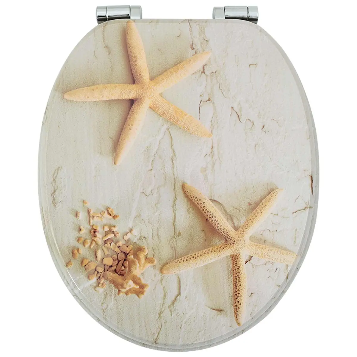 Soft-Close Toilet Seat Yellow White 44 x 38 cm Modern Bathroom Fixture Easy Install 2 Piece