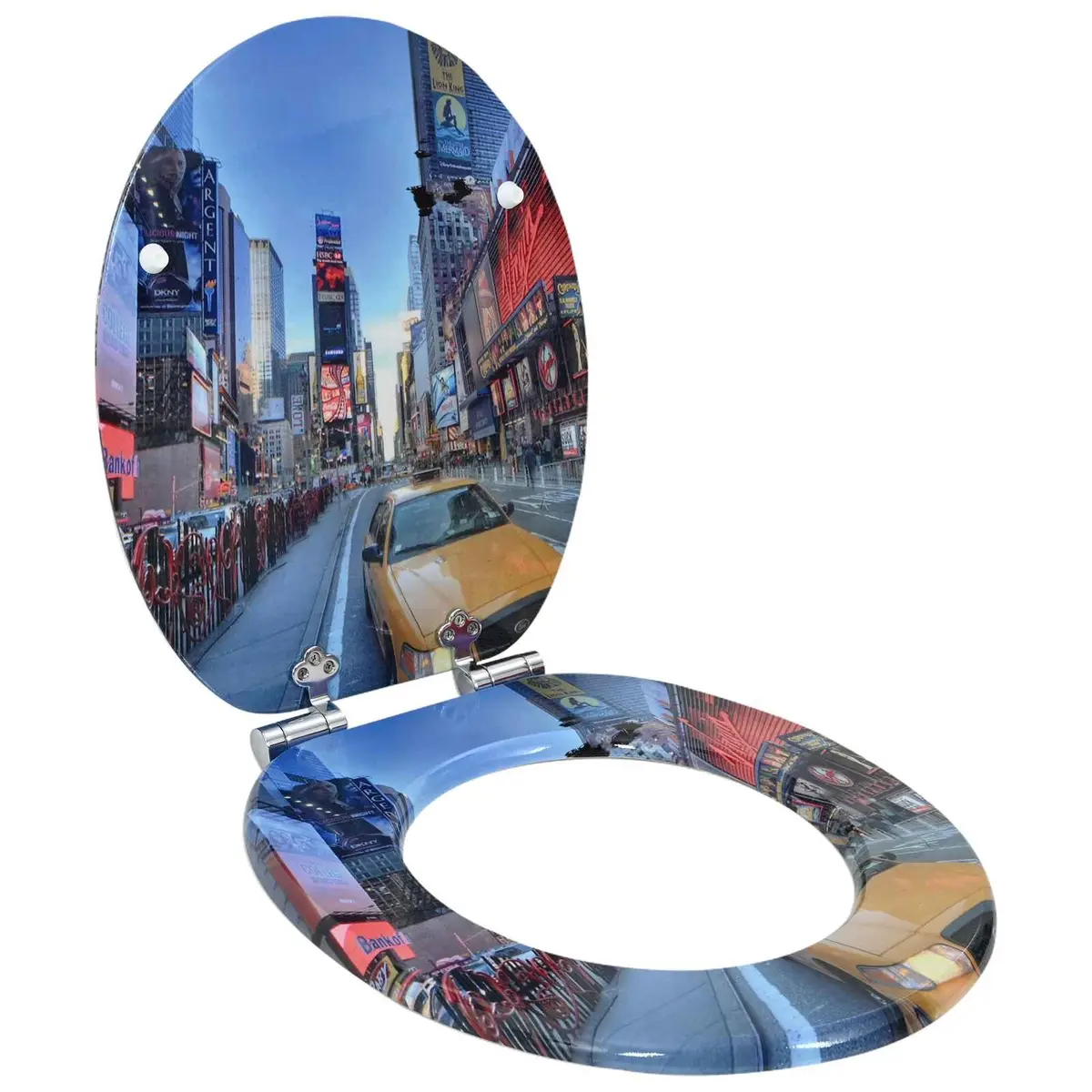 Soft-Close Toilet Seat Multicolour 44 x 38 cm Standard Fixing 2 Pack